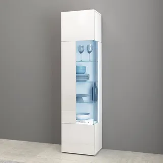 INOSIGN Vitrine »Egypt«, komplett hochglanz lackiert, 1 Glastür mit 3 Glasböden weiß