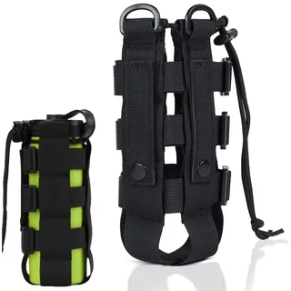 AONAYO Flaschenhalter Gürtel,Flaschenhalter Rucksack,Becherhalter Gürtel,Nylonmaterial Mit Kordelzug,Einstellbar,Getränkehalter Gürtel,Für Wandern Laufen Bergsteigen Camping Outdoor Aktivitäten
