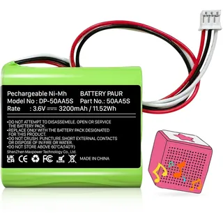 Akku für TonieBox, 3200mAh 3,6V NiMH 50AA5S Ersatzakku mit Toniebox ersetzt folgenden Original-Akku 50AA5S
