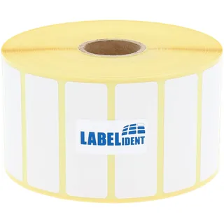 Thermoetiketten - 50 x 18 mm - 2.500 Thermodirekt Etiketten Eco selbstklebend auf Rolle, 25 mm Kern
