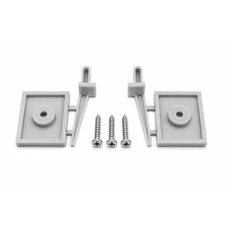 Zubehörträger passend für VELUX Dachfenster | Ersatz für ZOZ 230 Pick&Click Halter | Kompatibel mit Pick&Click® Sonnenschutzprodukten | 2 Halter inkl. 3 Schrauben | Grau