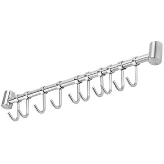 Intirilife Küchen Reling Hakenleiste Halter Küchen Utensilien Stange Tassenhalter Wandhalterung