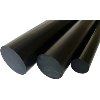 B&T Metall PVC schwarz Rundstab Ø 90 mm - Länge ca. 0.5 mtr. (500 mm +/- 5 mm) Außendurchmesser mit Plustoleranz