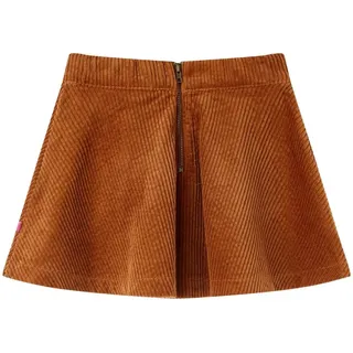 vidaXL Kinderrock mit Taschen Cord Cognac 104