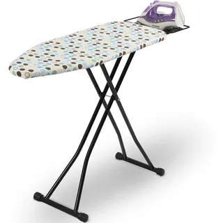SUNDOY Premium Bügelbrett für Dampfbügelstation, Extra Breite 31x111cm, Höhenverstellbar 62-81cm, 3-lagige Polsterung, Eco-Verpackung, Stabiler Bügeltisch für Zuhause