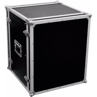 Roadinger Effektrack CO DD, 12HE, 38cm tief sw 19 Zoll Rack 12 HE Holz inkl. Griff