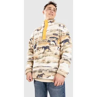 Columbia Helvetia II Printed Half Snap Fleece Half-Zip Fleece Pullover lemon wash roaming Gr. M