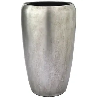 Flingora Bodenvase Gloria, mit Einsatz - Fiberglas - Indoor - Silber - Höhe 68 cm silberfarben