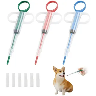 jushion 3 Stück Tabletteneingeber Katze, Tablettengeber für Katzen,Tabletten Spritze Katze,Tablette Feeder,Tabletteneingeber,Haustier Medikamenten Feeder, Medikamenten-Feeder Pet