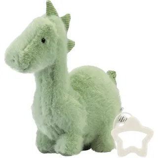 Sterntaler Spieluhr M Dino Rexi - Babyspieluhr aus Flausch - Kuscheltier waschbar mit herausnehmbarer Spieluhr, Mozarts Wiegenlied - Einschlafhilfe, wirkt beruhigend zuhause & unterwegs, pudergrün