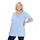 Damen große Größen Übergrößen Plus Size Zierfalten A-Linie Rundhals Halbarm Modal