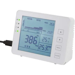 Logilink CO2-Messgerät mit Ampel Temperaturanzeige und Luftfeuchtigkeitsanzeige