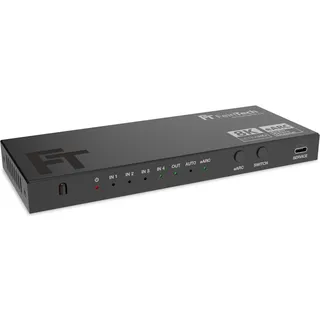 FeinTech AX340 HDMI 2.1 Audio Extractor 4 In 1 Out + eARC-Soundbar eARC-TV, Switch Box