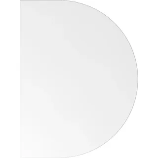 Hammerbacher Verbindungsplatte KA60 weiß, halbrund 60,0 x 80,0 x 2,5 cm