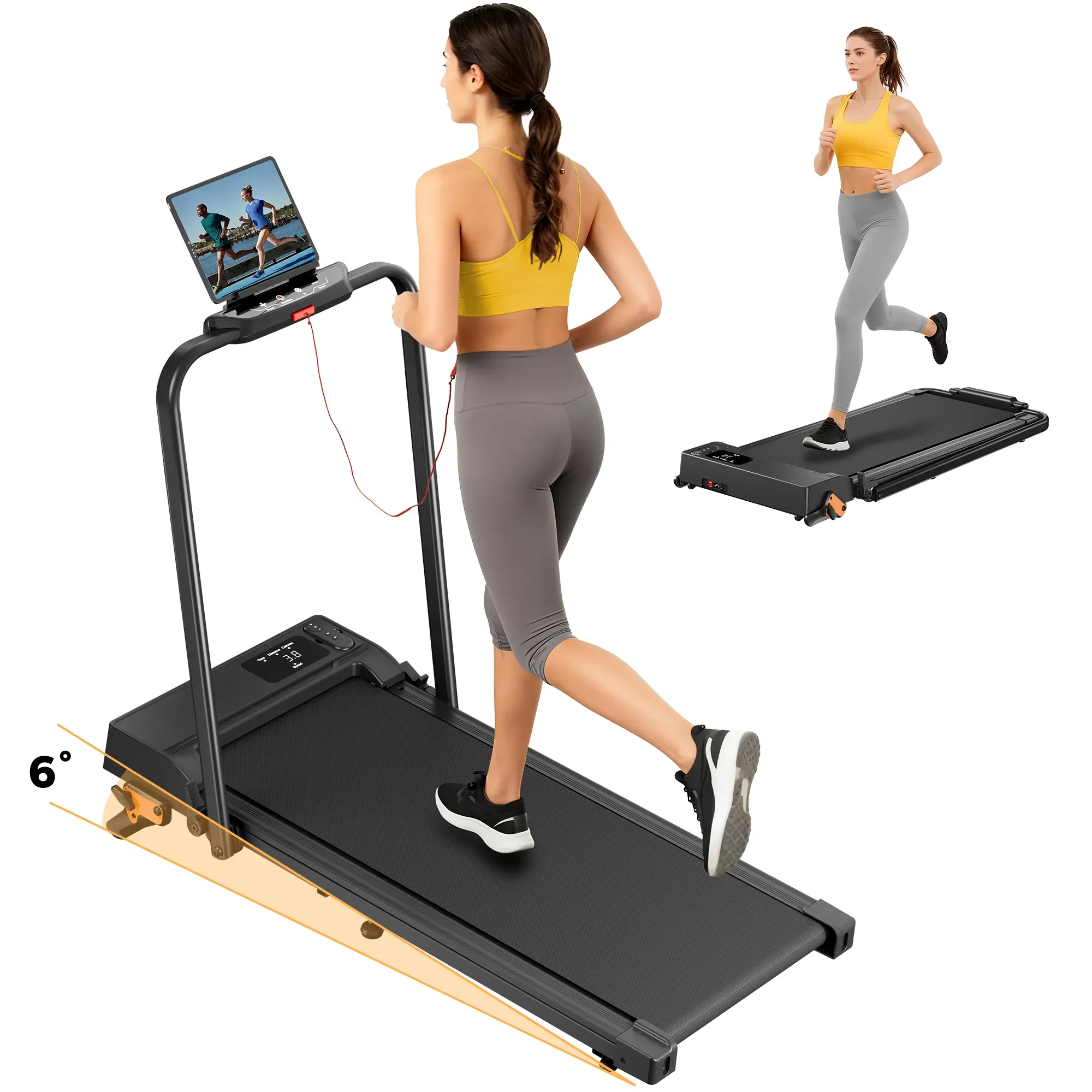 JT51 Faltbares Laufband mit Dual-Control und Griffstange