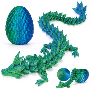 HIMS 3D Gedruckte Dracheneier mit Drache im Inneren, Drachenei Beweglicher Kristalldrache Spielzeug, Überraschungs Easter Dracheneier Wohnkultur
