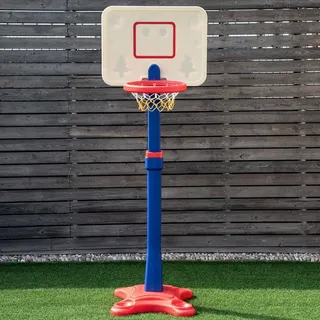 Costway Basketballständer Kinder, Basketballkorb mit Ständer, Basketballanlage 8 stufig höhenverstellbarer, Korbanlage mit Rillen, geeignet für...
