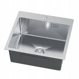 QLS Spülbecken Edelstahl Gebürstet 500 x 400 mm