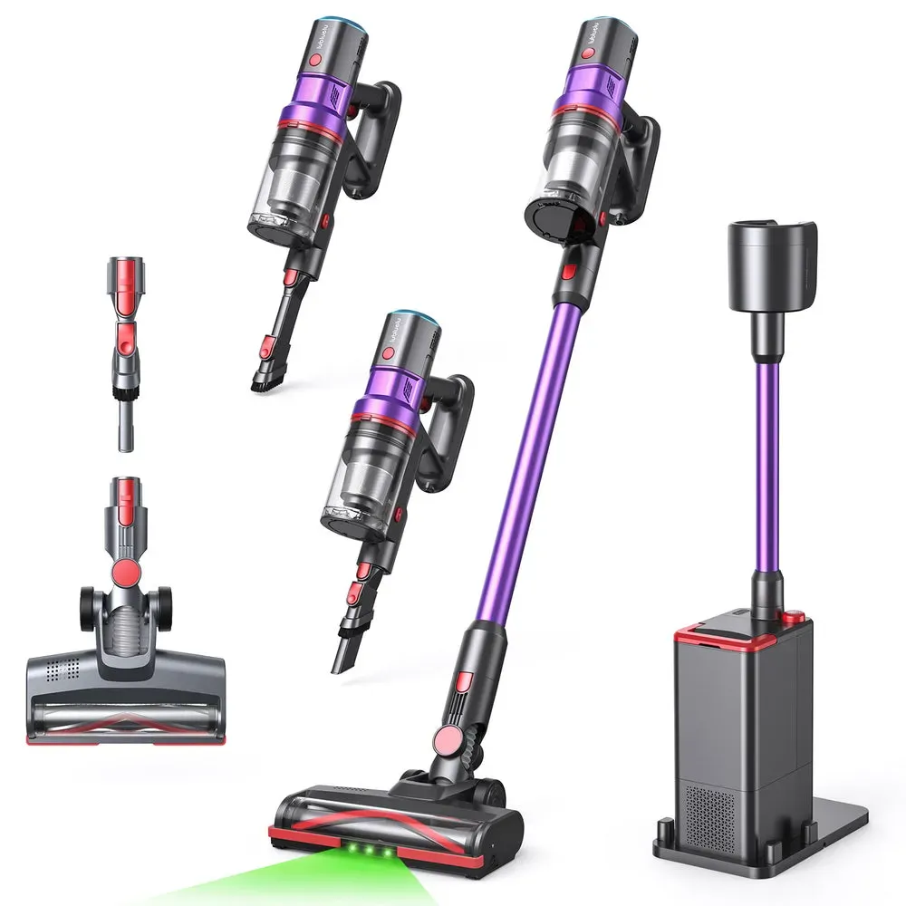 lubluelu X1000 Akku-Staubsauger mit 2,5L Selbstentleerende Staubstation - EU / Purple