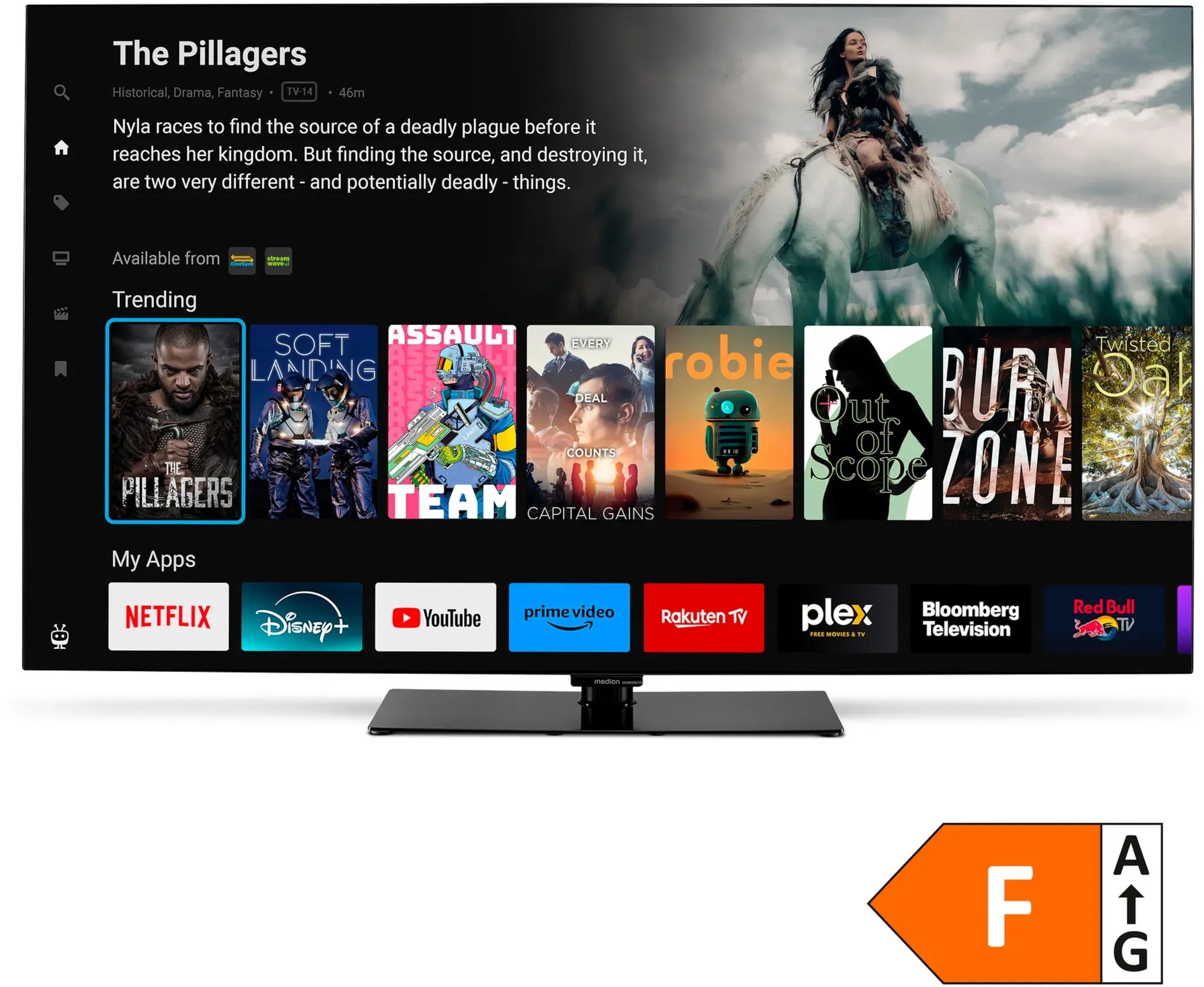 MEDION ENTERTAINMENT-BUNDLE - LIFE MD 865901 OLED TiVo Smart-TV, 163,9 cm (65'') + Soundbar Atmos (MD44022)