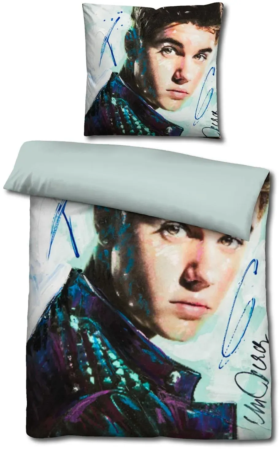 Castell Mikrofaser Wendebettwäsche Justin Bieber von Sid Maurer 155 x 220 + 80 x 80 cm