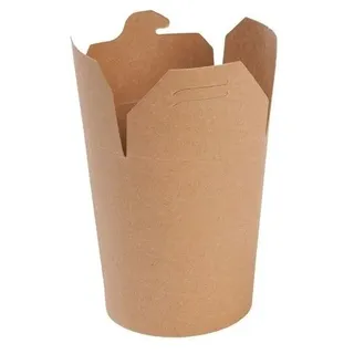 greenbox - Nudelboxen / Asiaboxen aus Karton 400 ml, braun, PLA-beschichtet, 50 St.