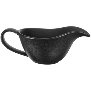 Luxshiny Keramikschale Soßenkrug Mit Sahnekännchen Porzellan Sauciere Milch Serviertasse Für Soße Milch (Schwarz) Geschirr Schwarz Matt Sauce Gericht