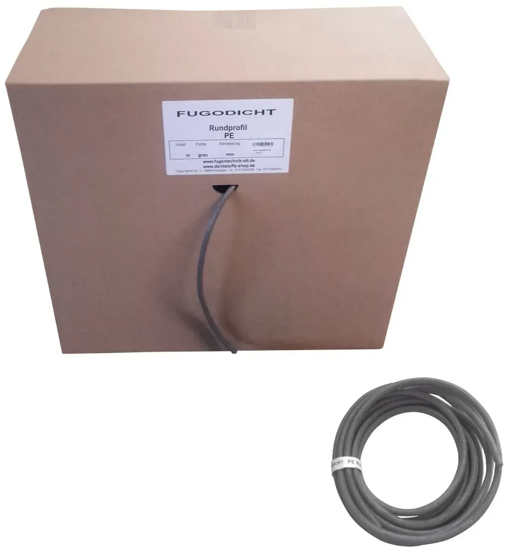 Fugen Rund Profil Schnur PE grau geschlossenzellig Ø 13mm x 100m