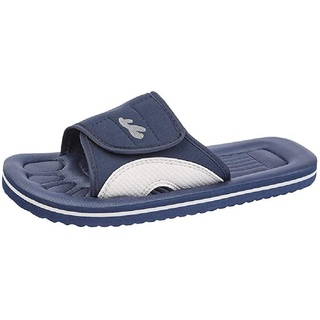 Flip-Flops, Dusch-/ Strandschuhe, Sandalen, Marineblau/ Grau, mehrfarbig - Navy Blue/Grey Textile/EVA - Größe: 47 - 46 EU