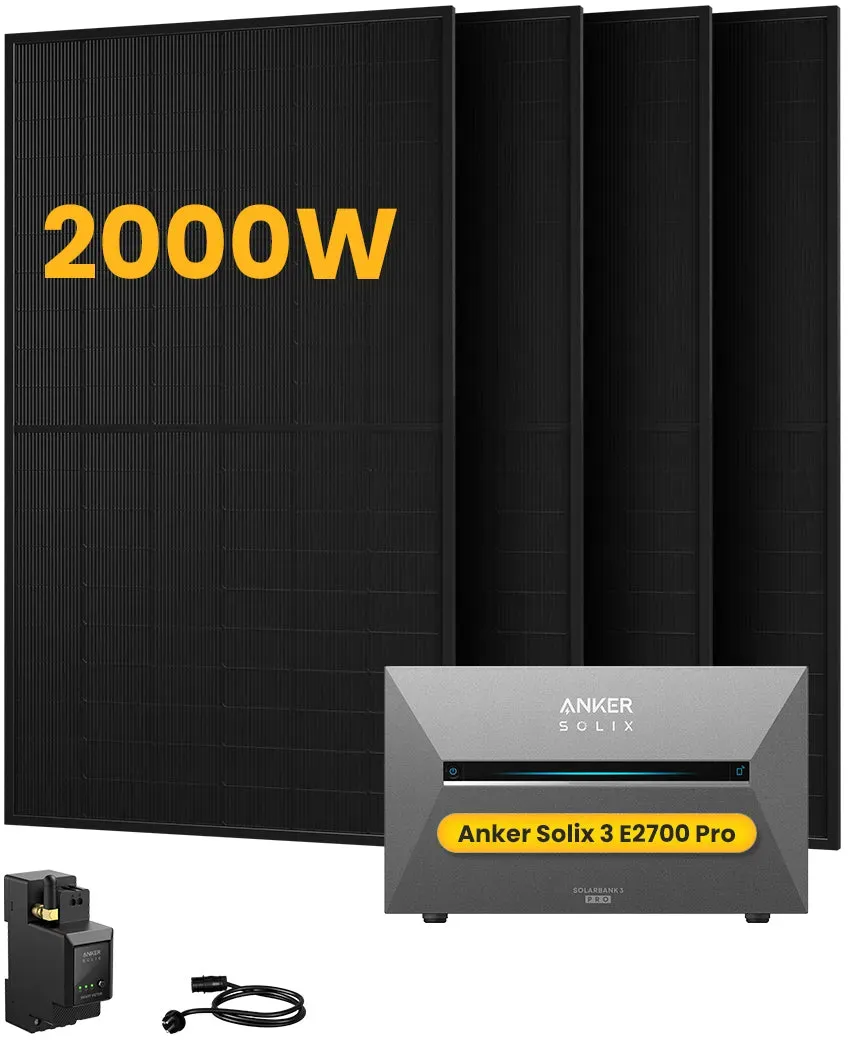 Anker SOLIX Solarbank 3 E2700 Pro, mit 4 x 500 Bifaziale Solarmodule.by Powerness - 2.7kWh / 1 x Smart Meter / Selbstabholung