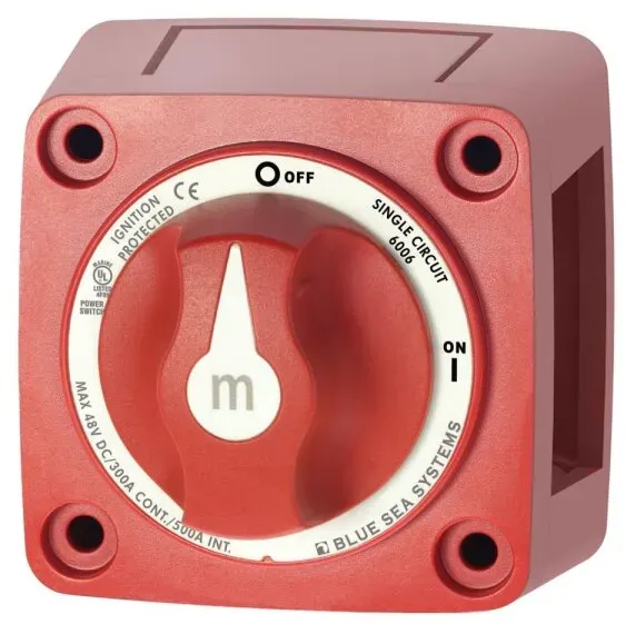 Blue Sea BS6006 300 A Batterie Hauptschalter m-Serie rot - 0% MwST. (Angebot gemäß §12 USt Gesetz.)