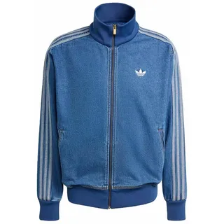 adidas Adicolor Denim Reißverschlusspullover Herren Blau M