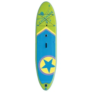 Happy People Chiemsee SUP-Set inkl. Board, Paddel, Pumpe, Leash & Rucksack (grün/blau)