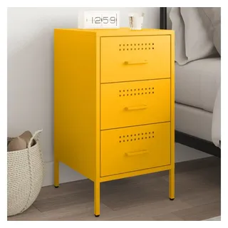 vidaXL Nachttisch Senfgelb 36x39x68 cm Stahl
