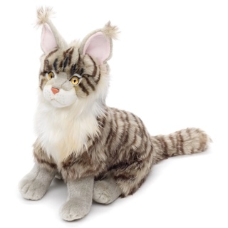 Uni-Toys - Maine-Coon-Katze, sitzend (grau) - 30 cm (Höhe) - Plüsch-Katze - Plüschtier, Kuscheltier