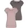 Yoga Relax Soulwear Essentials Yoga Shirts Packung 2er-Pack leicht überschnittene Schultern längerer Schnitt rosa 46