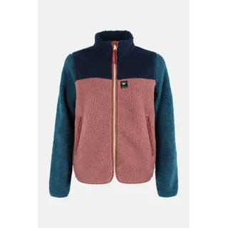 Danefae Fleecejacke Danebirk Damen Dunkelblau Rosa Türkis Teddy