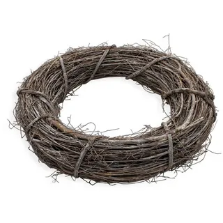Spetebo XL Deko Rattankranz natur - 45 cm - Holz Türkranz groß zum Dekorieren