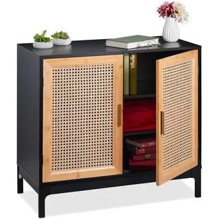 Sideboard Kommode Anrichte Retro Möbel Schränkchen Wohnzimmer Schrank Rattan