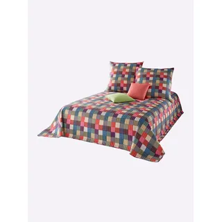 Heine Tagesdecke in rot-bunt | Gr.: 240-cm