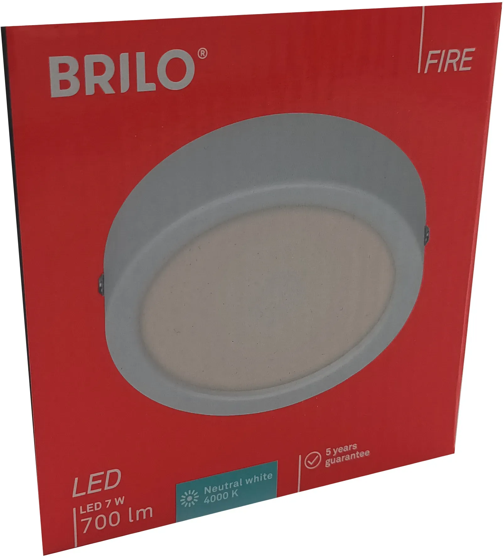 Brilo LED Deckenleuchte weiß Fire 7W 700lm 4000K (Neutralweiß)
