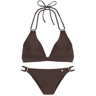 JETTE Triangel-Bikini Damen coffee Gr.34 Cup A/B