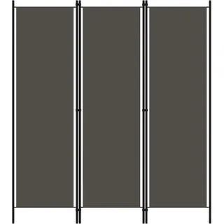 vidaXL 3-tlg. Raumteiler Anthrazit 150x180 cm