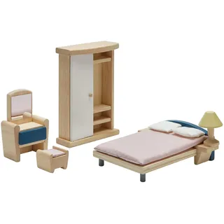 PlanToys Puppenhaus-Möbel Schlafzimmer mehrfarbig