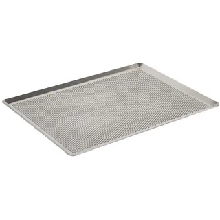 De Buyer Lochblech Edelstahl rechteckig, Backblech, Silber