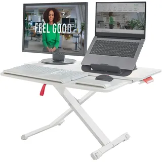 Leitz Ergo Cosy Höhenverstellbarer Schreibtischaufsatz, Grau
