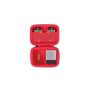 co2CREA 2-in-1 Hart Tasche für Samsung Portable SSD T5 /T3 250GB 500GB 1TB 2TB External Solid State Drive Case Etui Schutzhülle (Nur Tasche)