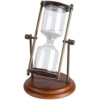Sanduhr, leer, befüllbar, 23 × 17 × 16, 15 Minuten, Metall, drehbar, Glas, Timer, Uhr, Sanduhr, Tisch, Ornament, Dekoration zu Hause