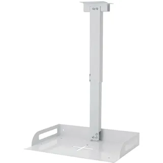 Donened - Projektorständer mit Tablett, Projektorhalterung für Decke, Deckenprojektorhalterung, Universal, Höhenverstellbar, 14 kg Belastbarkeit, 35 x 22cm (Weiß)