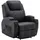 MCombo Relaxsessel Kunstleder 92 x 109 x 92 Schwarz mit Massage und Heizfunktion